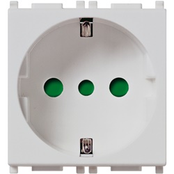Presa elettrica 2P+T 16A tipo P30 Silver 2 moduli standard italiano