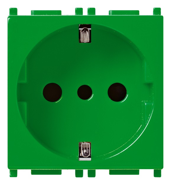 Presa 2P+T 16A P30 verde Plana 
