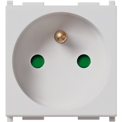 Presa SICURY 2P+T 16A francese Silver Plana 