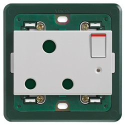 Presa 2P+T 15A inglese interr. Silver Plana 