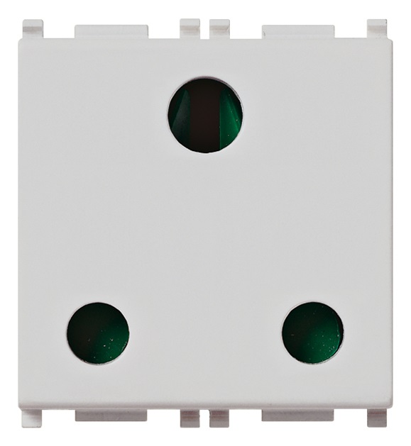 Presa SICURY 2P+T 16A inglese Silver Plana 
