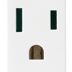 Presa SICURY 2P+T 15A 127V standard USA Arabia Saudita bianco