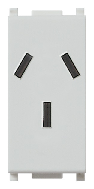 Presa SICURY 2P+T 10A argentino Silver Plana 