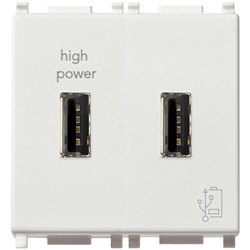 Alimentatore USB 5V 2,1A doppia porta ricarica rapida design compatto per uso domestico e professionale