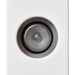 Presa TV-RD-SAT passante coassiale 5-2400 MHz attenuazione 10 dB bianco