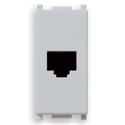 Presa RJ11 6/4 Silver Plana 