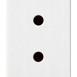 Presa 2P 6A 24V SELV bianco per circuiti ausiliari spinotti 3 mm interasse 12,4 mm