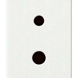 Presa polarizzata 2P 6A 24V SELV bianco per impianti Hi-Fi filodiffusione
