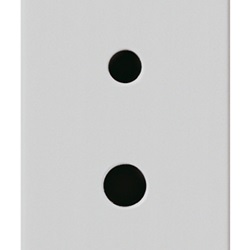 Presa polarizzata 2P 6A 24V SELV Silver Plana 