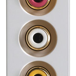 Presa con 3 connettori RCA Silver Plana 