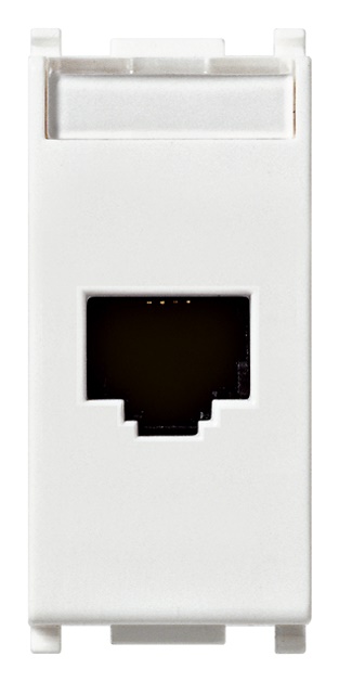 Presa RJ45 Netsafe Cat6 UTP antibatterica con cablaggio universale T568A/B per reti dati