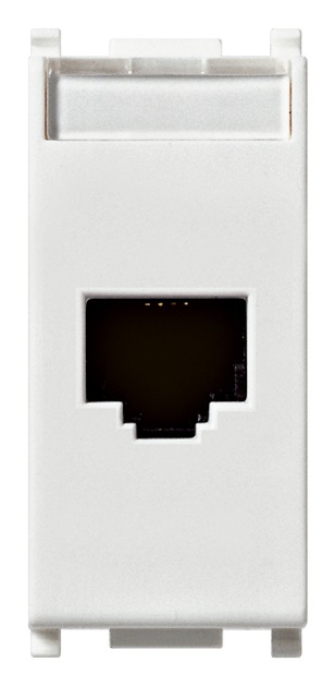 Presa RJ45 Netsafe Cat5e FTP 110 bianco Plana 
