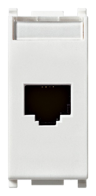 Presa RJ45 Netsafe Cat6 UTP 8 contatti morsetti 110 bianco cablaggio universale T568A/B