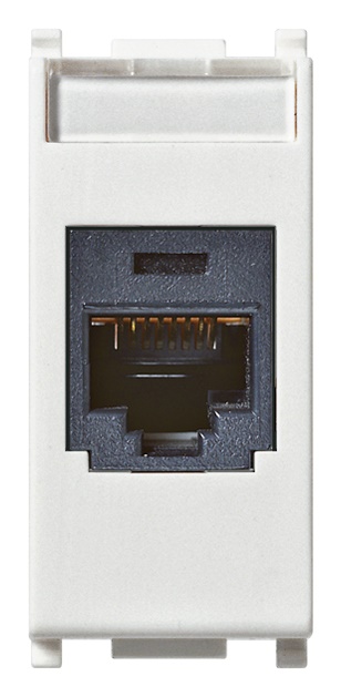Presa RJ45 Panduit Cat5e UTP 8 contatti morsetti incisione bianco rete dati