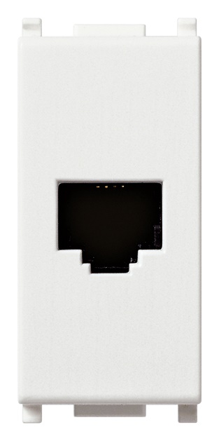 Presa RJ45 8 posizioni 8 contatti morsetti a vite materiale antibatterico per impianti telefonici e dati