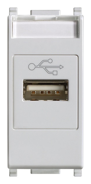 Presa USB Silver Plana 