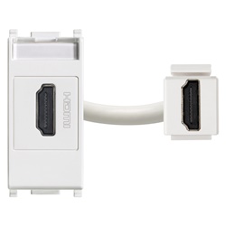 Presa HDMI 2.1b bianco aggancio Keystone standard per installazioni audio-video