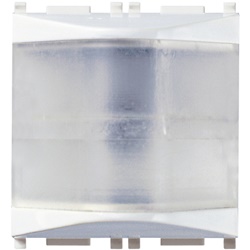 Spia prismatica 230V 3W diffusore bianco 2 moduli per lampade serie 14770-14777