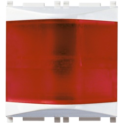 Spia prismatica rosso bianco 230V 3W diffusore due moduli senza lampada per segnalazione elettrica