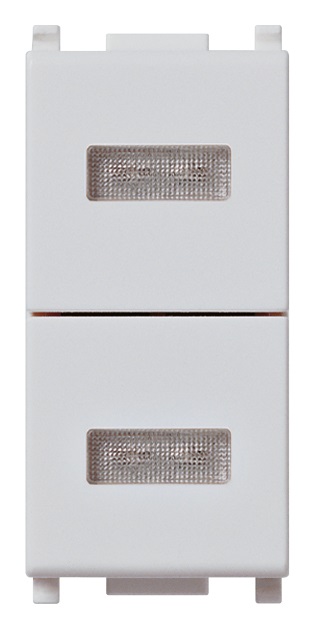 Doppia spia neutra Silver Plana 