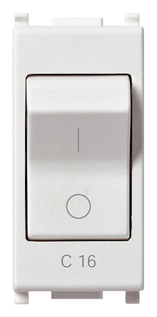 Interruttore MT 1P+N C16 120-230V bianco Plana 