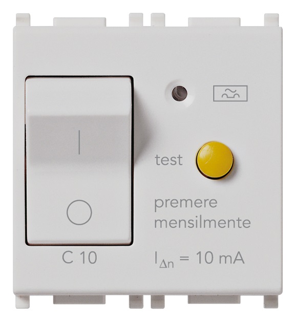 Interruttore MTDiff.1P+N C10 10mA Silver Plana 