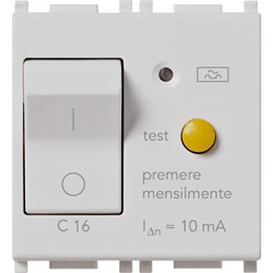 Interruttore MTDiff.1P+N C16 10mA Silver Plana 