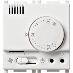 Termostato elettronico 230V bianco Plana 