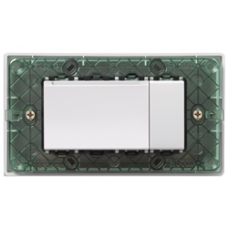 Programmatore carte transponder bianco 4 moduli da tavolo per placca Plana