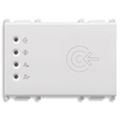 Lettore transponder esterno KNX bianco 2 relè 4A 24V 3 moduli controllo accessi