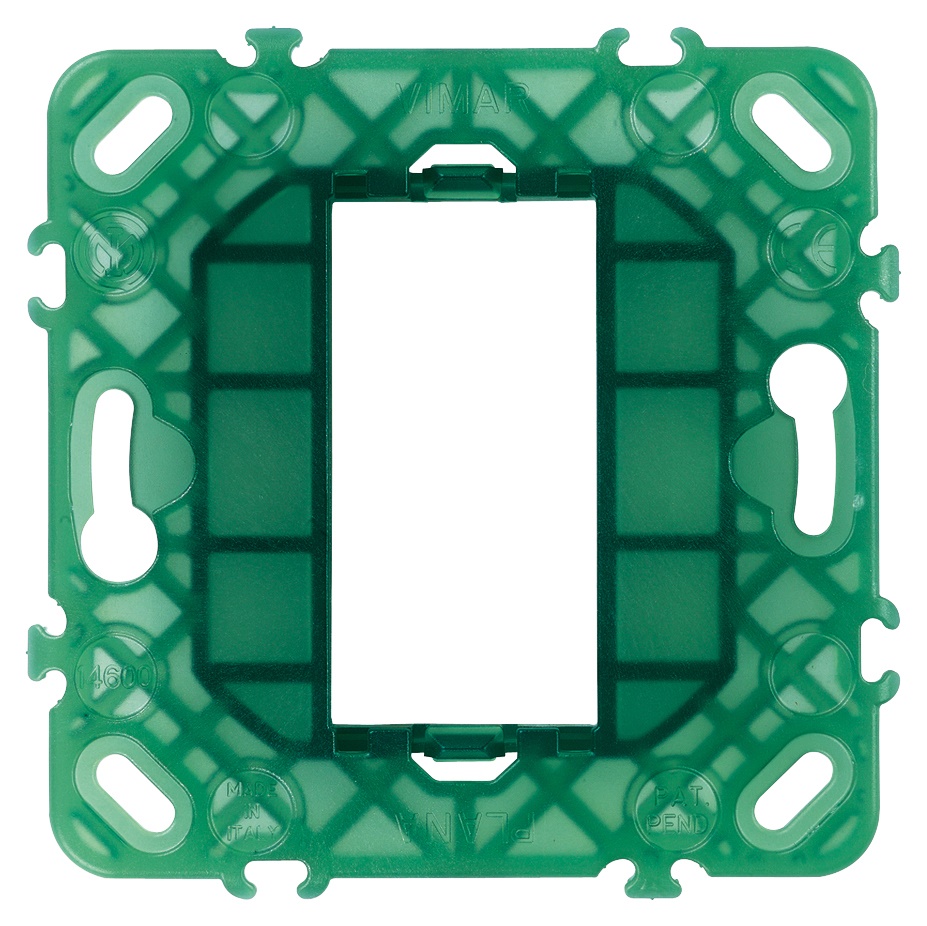 Supporto 1 modulo senza viti per scatole da incasso interasse 60 mm o 56x56 mm