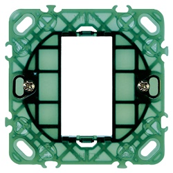 Supporto 1 modulo con griffe per scatole da incasso ø 60 mm tecnico edile