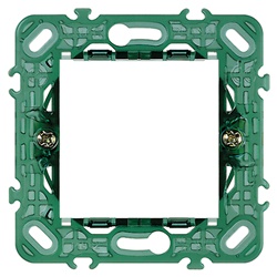 Supporto 2 moduli con griffe per scatole incasso ø 60 mm interasse 71 mm