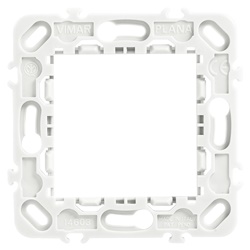 Supporto 2 moduli senza viti grigio per scatole incasso interasse 60 mm o 56x56 mm