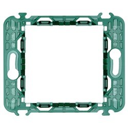 Supporto 2 moduli senza viti per scatole incasso interasse 60 mm orizzontale verticale