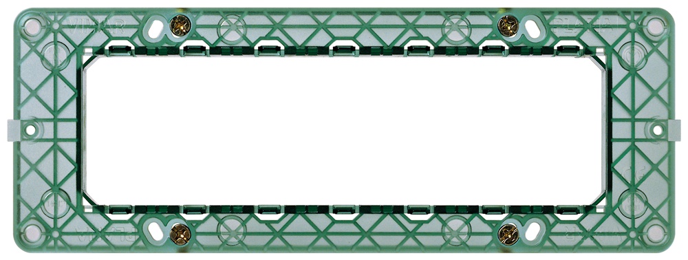 Supporto 7 moduli con viti per scatole elettriche 6/7 moduli