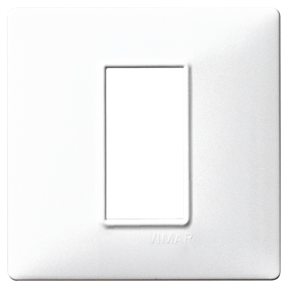 Placca a 1 Modulo bianco Plana 