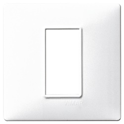 Placca a 1 Modulo bianco Plana 