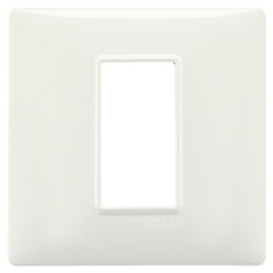 Placca 1 modulo tecnopolimero avorio per installazioni elettriche standard