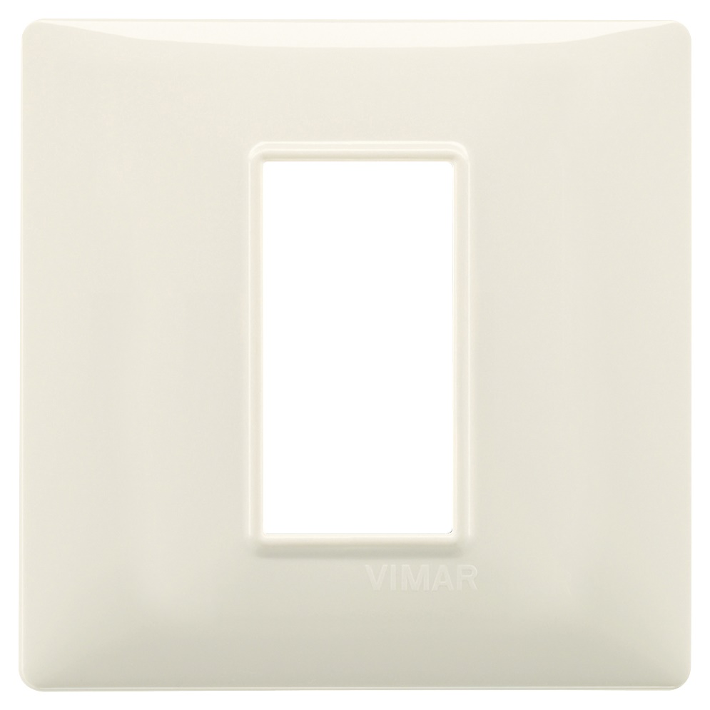 Placca 1 modulo beige in tecnopolimero per installazioni elettriche standard