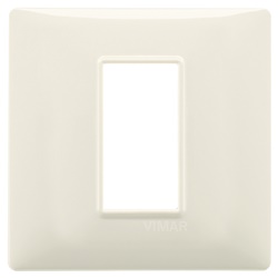 Placca 1 modulo beige in tecnopolimero per installazioni elettriche standard