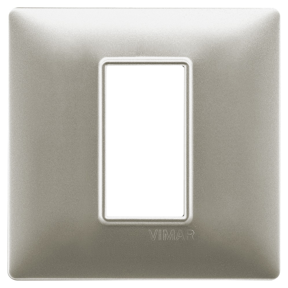 Placca 1 modulo tecnopolimero nichel opaco per installazioni elettriche