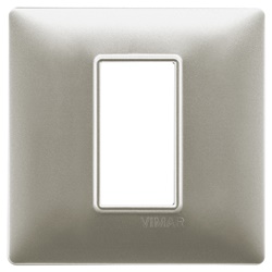 Placca 1 modulo tecnopolimero nichel opaco per installazioni elettriche