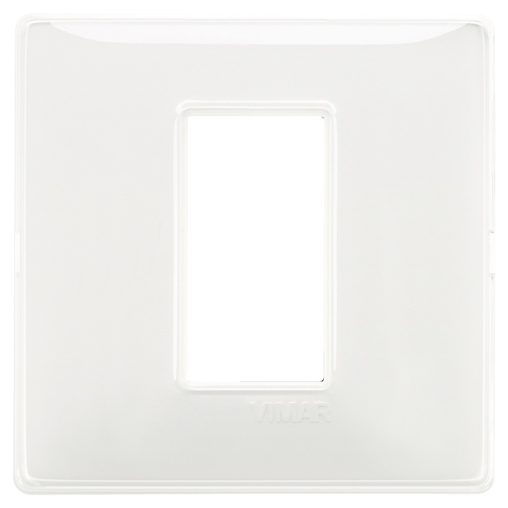 Placca 1 modulo tecnopolimero Reflex neve per impianti elettrici