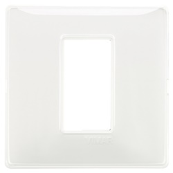 Placca 1 modulo tecnopolimero Reflex neve per impianti elettrici
