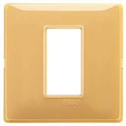 Placca 1 modulo tecnopolimero Reflex ambra per impianti elettrici