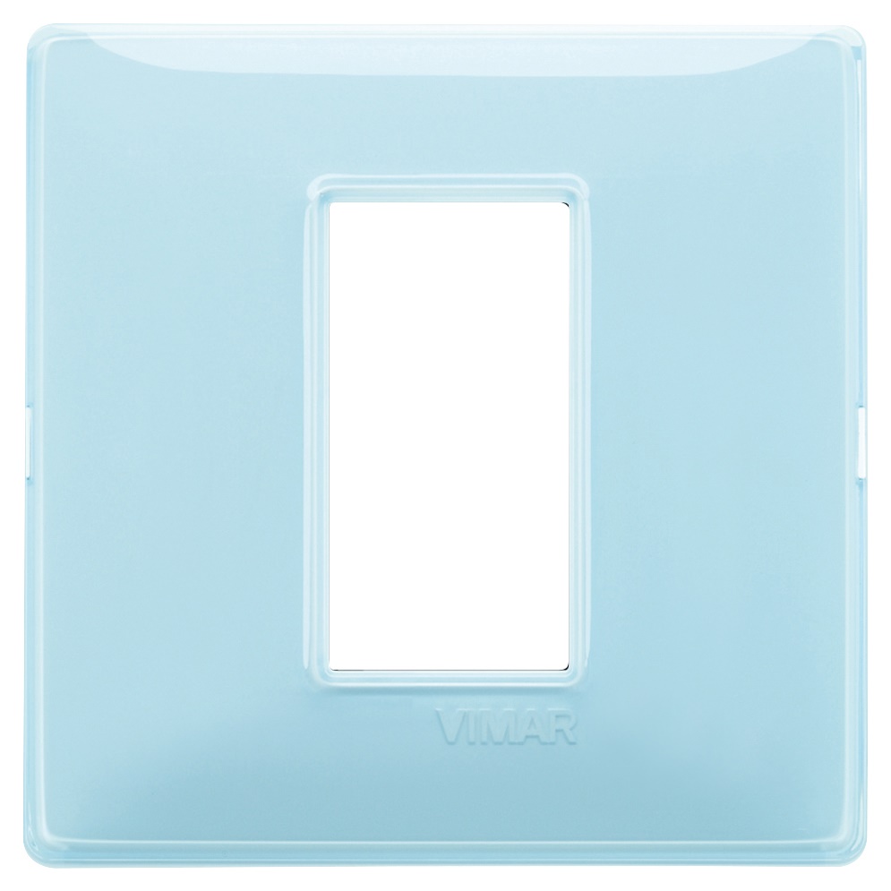 Placca 1 modulo tecnopolimero Reflex acqua per impianti elettrici