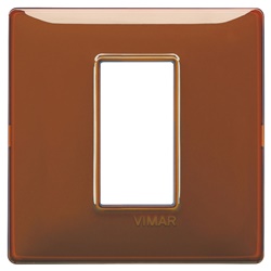 Placca 1 modulo tecnopolimero Reflex colore tabacco per impianti elettrici