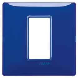 Placca 1 modulo tecnopolimero Reflex zaffiro design moderno per impianti elettrici