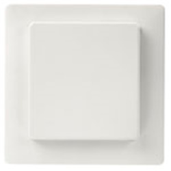 Placca 2 moduli con coperchio in tecnopolimero bianco per installazioni elettriche